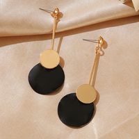 New Simple Resin Solid Color Round-shaped Decor Earrings sku image 2
