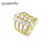 Wholesale Fashion Gold-plated Zircon Ring sku image 11