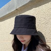 Summer New Fashion Bucket Female Double-sided Foldable Outdoor Solid Color Sun Hat main image 3