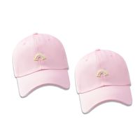 Fashion Wide Brim Rainbow Pattern Pink Baseball Cap main image 5