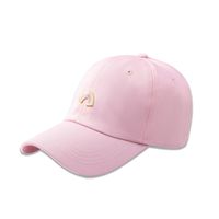 Fashion Wide Brim Rainbow Pattern Pink Baseball Cap sku image 1