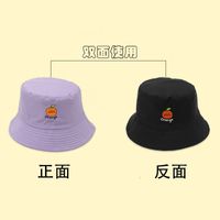 Fashion Spring Bucket Reversible Embroidered Fruit Big Brim Sun-proof Hat sku image 1