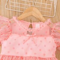 2022 Summer Pink Dress Little Girl Princess Dress Tulle Skirt main image 5