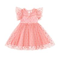 2022 Summer Pink Dress Little Girl Princess Dress Tulle Skirt sku image 2