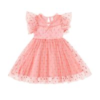 2022 Summer Pink Dress Little Girl Princess Dress Tulle Skirt main image 4