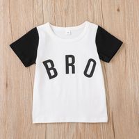 Fashion 2022 Summer Boys' Casual Short-sleeved Letter Print Shorts Two-piece Suit main image 3