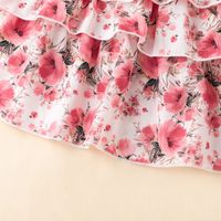Fashion 2022 Summer Girls' Short-sleeved Floral A-line Dress main image 5