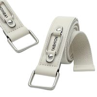 Basic Solid Color Iron Unisex Leather Belts main image 5