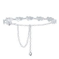 Fashion Single Layer Waist Chain Decorative Pendant Women's Metal Hollow Belt Wholesale sku image 3