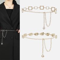 Fashion Single Layer Waist Chain Decorative Pendant Women's Metal Hollow Belt Wholesale main image 6