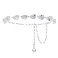 Fashion Single Layer Waist Chain Decorative Pendant Women's Metal Hollow Belt Wholesale sku image 7