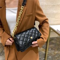 Fashion Casual Solid Color Rhombus Chain Crossbody Small Square Shoulder Bag main image 4