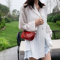 Simple Contrast Color Stone Texture Crossbody Small Square Bag main image 2