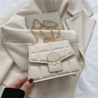 Fashion Ladies' New Shoulder Snap Button Small Square Crossbody Bag sku image 1