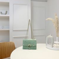 Retro Embroidery Thread Small Women's Summer New Chain Shoulder Messenger Small Square Bag sku image 1