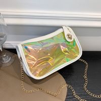 Fashion Summer Small Square Casual Pvc Women's Transparent Jelly Color Beach Chain Bag main image 1