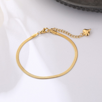Simple Style Geometric 304 Stainless Steel 14K Gold Plated Bracelets In Bulk sku image 1
