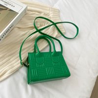 Women's New Simple Solid Color Shoulder Messenger Small Square Bag sku image 2