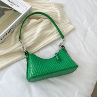 Women's New Fashion Retro Shoulder  Solid Color Simple Baguette Bag sku image 2