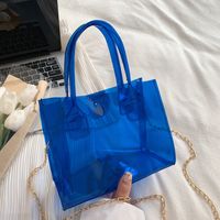 Small Handbag Spring New Fashion Transparent Jelly Pack Casual Shoulder Pvc Bag sku image 3