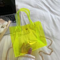 Small Handbag Spring New Fashion Transparent Jelly Pack Casual Shoulder Pvc Bag sku image 2