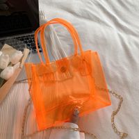 Small Handbag Spring New Fashion Transparent Jelly Pack Casual Shoulder Pvc Bag sku image 6