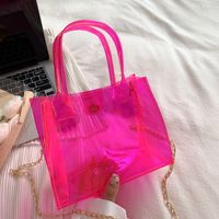 Small Handbag Spring New Fashion Transparent Jelly Pack Casual Shoulder Pvc Bag sku image 5