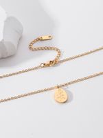 2022 New Style Stainless Steel 18k Gold Plating Rose Round Pendant Necklace main image 2