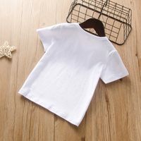 Children Boys' Summer New Solid Color Striped Printed Short Sleeve Top main image 2