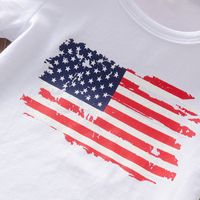 Children Boys' Summer New Solid Color Striped Printed Short Sleeve Top main image 6