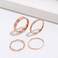 Basic Geometric Rose Gold Plated 304 Stainless Steel Wholesale Rings main image 2