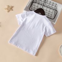 Children Boys' Summer New Solid Color Flag Printed Cotton Short Sleeve Top main image 3
