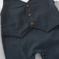 Fashion Simple Baby Romper Square Collar Tie Gentleman Suit main image 4