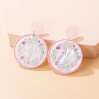 Fashion Water Board Color Three-dimensional Round Garland Eardrops Acrylic Earring main image 4