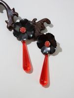 Flower Decor Exaggerated Acrylic Earrings main image 5