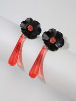 Flower Decor Exaggerated Acrylic Earrings main image 3