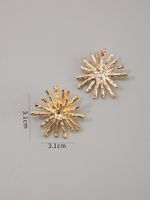 Retro Exaggerated Three-dimensional Sunflower Fashionable Sterling Silver Needle Ear Studs main image 4