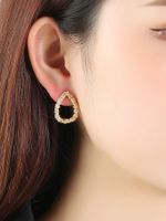 Alloy Water Drop Shaped Personalized Pendant Ear Studs main image 1