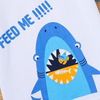 Kinder Nette Sommer Beiläufige Kurze-ärmeln Shark Brief Gedruckt Shorts Anzug main image 7