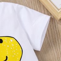 Children's Cute Summer Casual Cartoon Yellow Dinosaur Printed Solid Color Shorts Suit main image 5