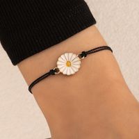Simple Handmade Chrysanthemum Sun Flower Woven Bracelet Nhgy130592 sku image 4