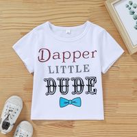 Summer Casual Cute Activities Bow Letter Printed Shorts Suit main image 2