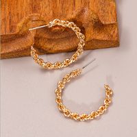 Pendientes Con Cadena Trenzada Estilo Europeo Y Americano Temperamento Femenino Pendientes De Acero De Titanio Salvaje Regalo Femenino Marea A Productos Populares main image 1