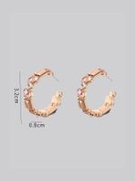 Shining Color Matching Round Ring Earrings Sexy Elegant Color Zircon Earrings All-match South America Ear Rings main image 6