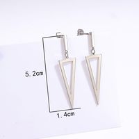 Fashion Simple Triangle Electroplated 18k Platinum Copper Earrings main image 4