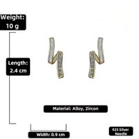 Einfache Öltropfen Metall Zirkon Geometrische Twist Mode Legierung Ohrringe Weiblich sku image 3