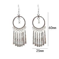 Retro Ethnic Style Miao Silver Bright Earrings With Pendant main image 4