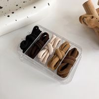 25 Sets Of Color Hair Rope Strong Elasticity Head Rope Candy Color Hair Tie Basic Rubber Band Leather Case Girl Japanese And Korean Hair Accessories sku image 3