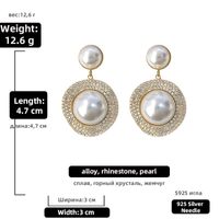 Wholesale Fashion Rhinestone Pearl Drop Earrings Nihaojewelry sku image 3