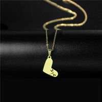 Wholesale Fashion Stainless Steel Leaf Heart Pendent Clavicle Chain Nihaojewelry sku image 8